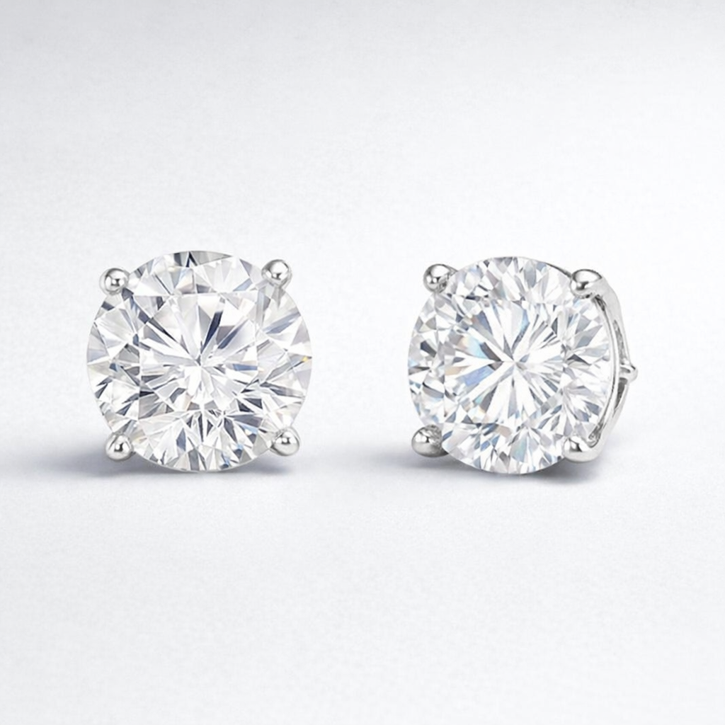 Round Basket Stud Earrings