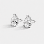 Load image into Gallery viewer, Pear Solitaire Stud Earrings
