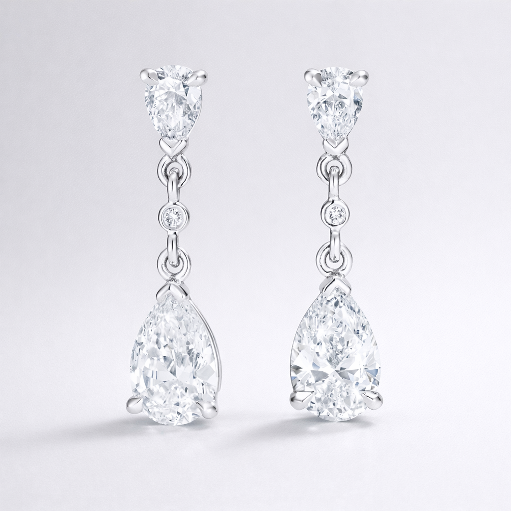 Pear Link Drop Earrings
